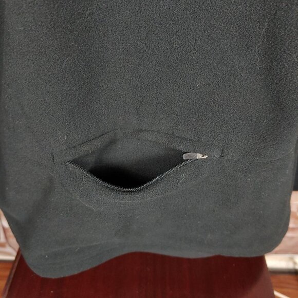 Eddie Bauer EB Sport Womens L Black Fleece Quarter Zip Pullover Jacket Back Zip - Picture 8 of 9